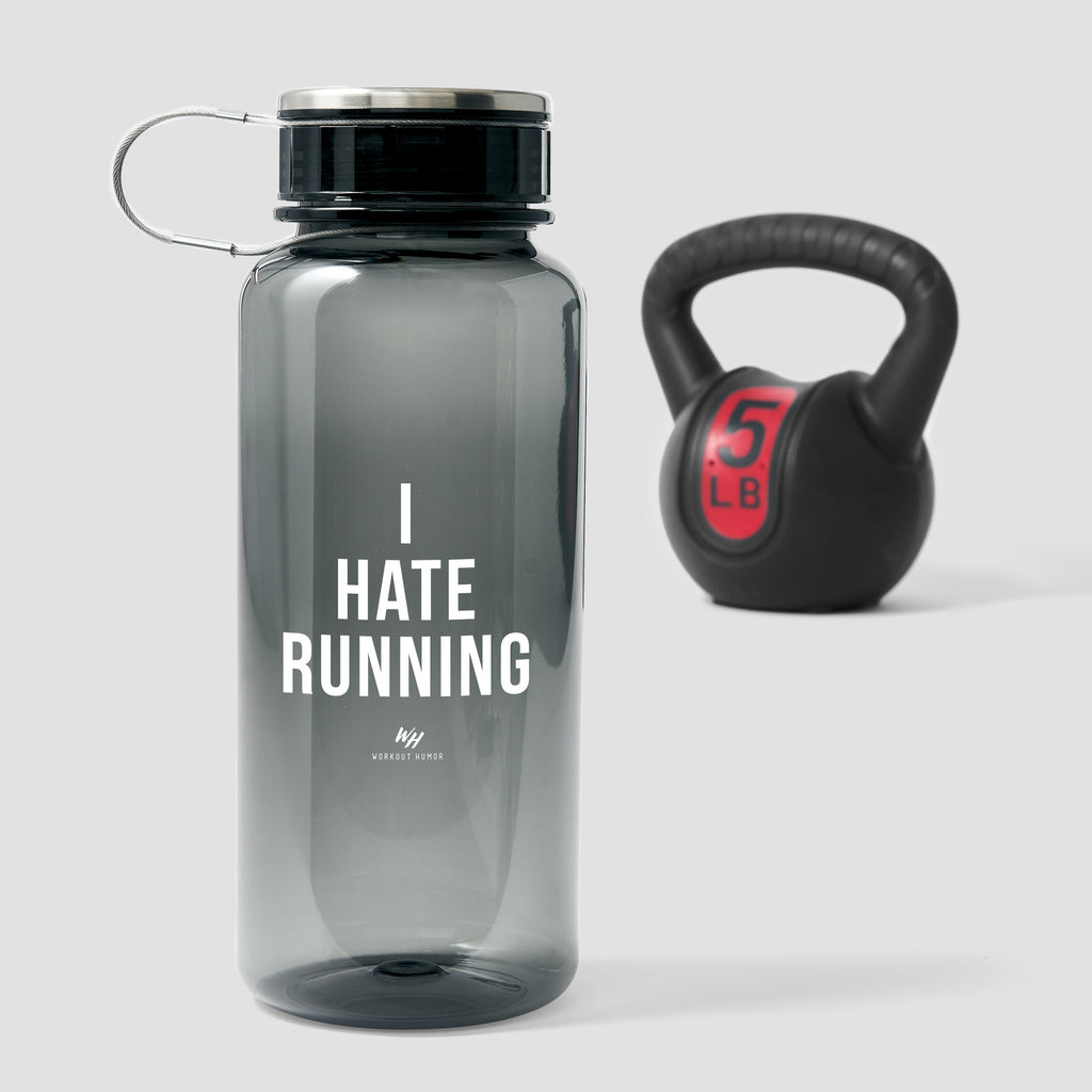 I Hate Running - 33.8 oz Water Bottle