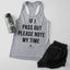 If I Pass Out Please Note My Time Racerback Tank Top - Women's