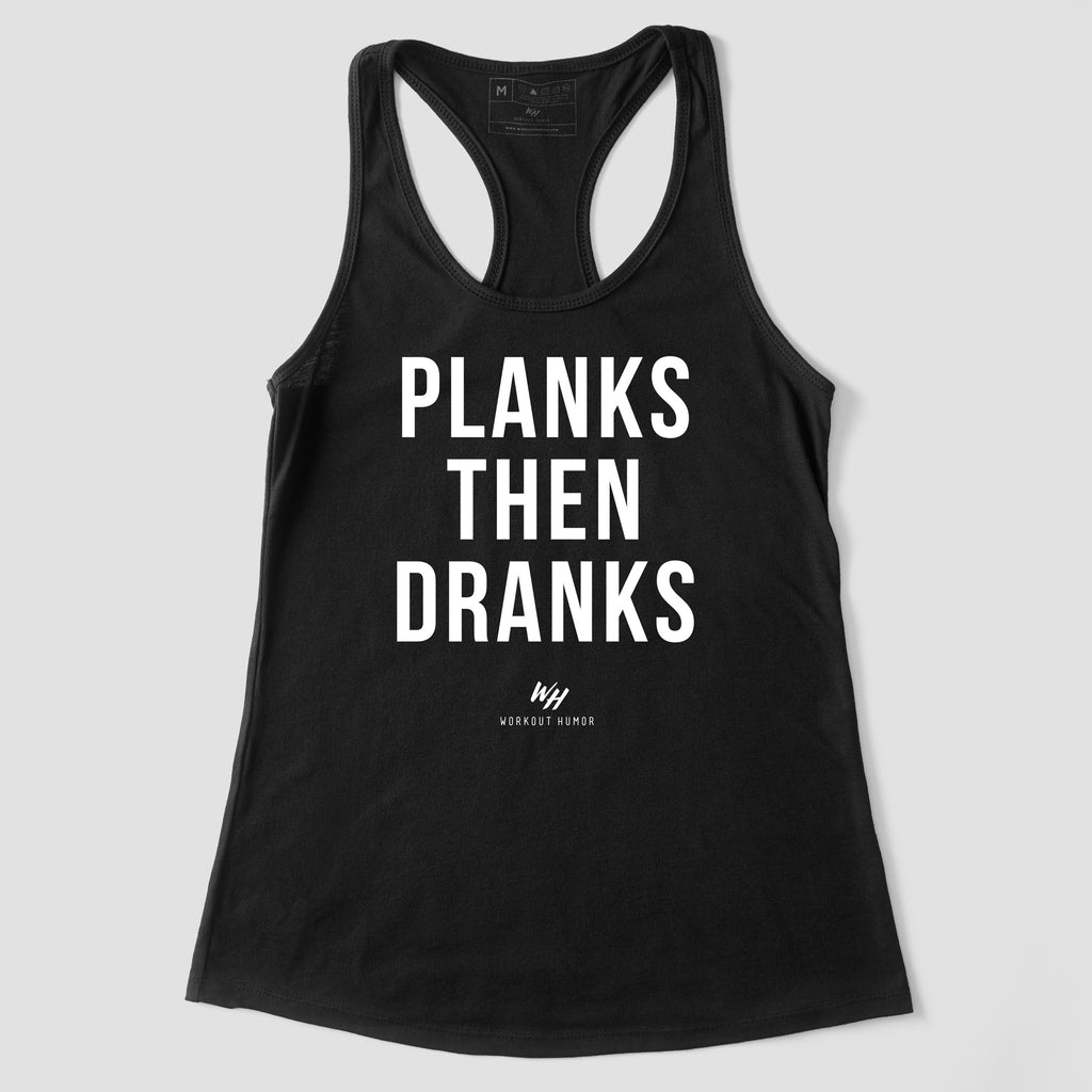 Planks Then Dranks Racerback Tank Top - Women's