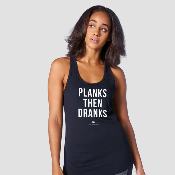 Planks Then Dranks Racerback Tank Top - Women's