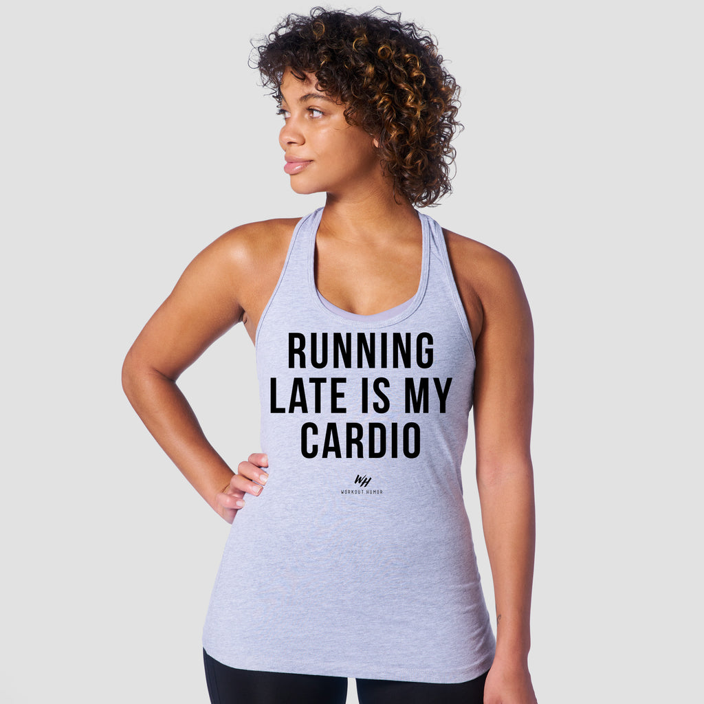 Running Late is My Cardio Racerback Tank Top - Women's
